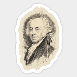 Portrait of John Adams Sticker
